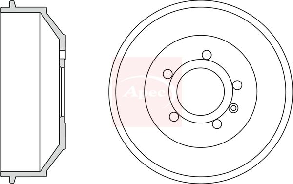 Apec DRM9945 Brake Drum - 1
