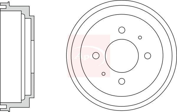 Apec DRM9946 Brake Drum - 1