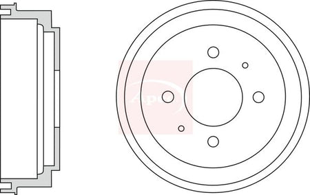 Apec DRM9946 Brake Drum - 1