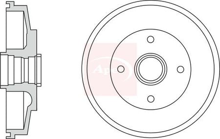 Apec DRM9949 Brake Drum - 1