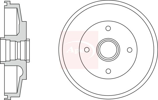 Apec DRM9949 Brake Drum - 1