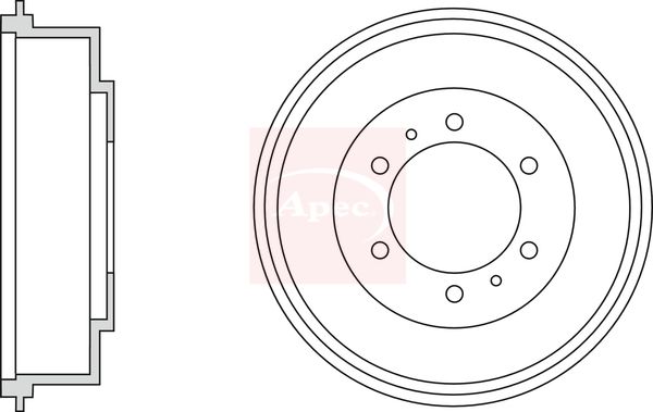 Apec DRM9951 Brake Drum - 1