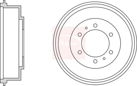 Apec DRM9951 Brake Drum - 1