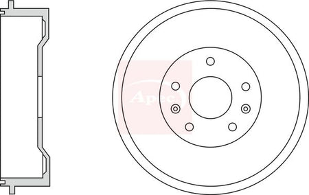 Apec DRM9955 Brake Drum - 1