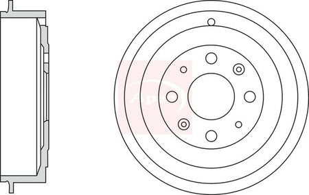 Apec DRM9956 Brake Drum - 1