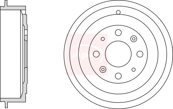 Apec DRM9956 Brake Drum - 1