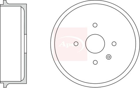 Apec DRM9960 Brake Drum - 1