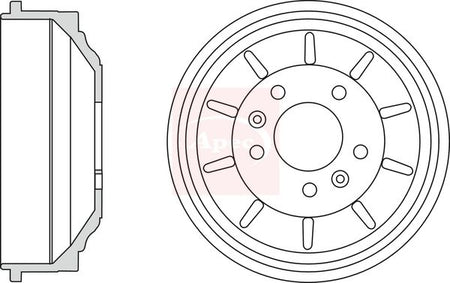 Apec DRM9962 Brake Drum - 1