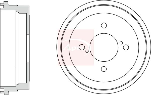 Apec DRM9965 Brake Drum - 1