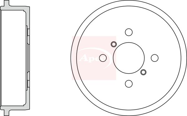 Apec DRM9966 Brake Drum - 1