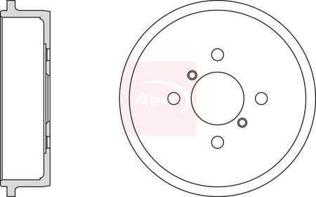 Apec DRM9966 Brake Drum - 1