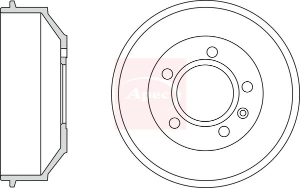 Apec DRM9967 Brake Drum - 1