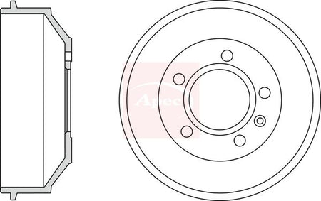 Apec DRM9967 Brake Drum - 1