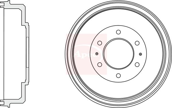 Apec DRM9968 Brake Drum - 1
