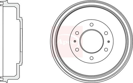 Apec DRM9968 Brake Drum - 1