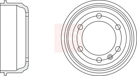 Apec DRM9969 Brake Drum - 1