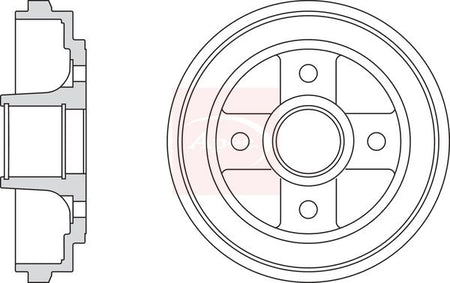 Apec DRM9970 Brake Drum - 1