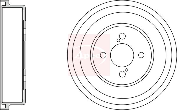 Apec DRM9973 Brake Drum - 1