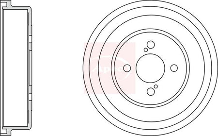Apec DRM9973 Brake Drum - 1