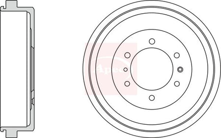 Apec DRM9974 Brake Drum - 1