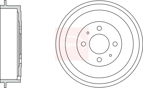 Apec DRM9976 Brake Drum - 1