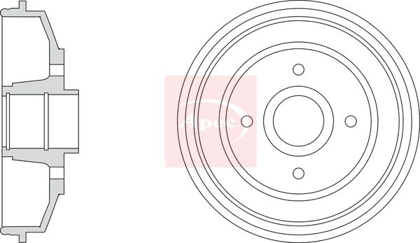 Apec DRM9978 Brake Drum - 1