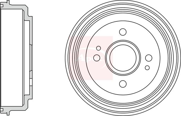 Apec DRM9980 Brake Drum - 1