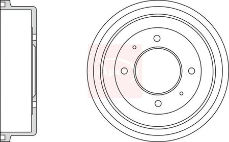Apec DRM9981 Brake Drum - 1