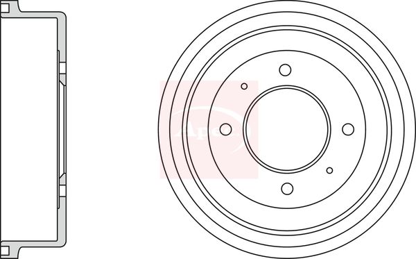 Apec DRM9981 Brake Drum - 1