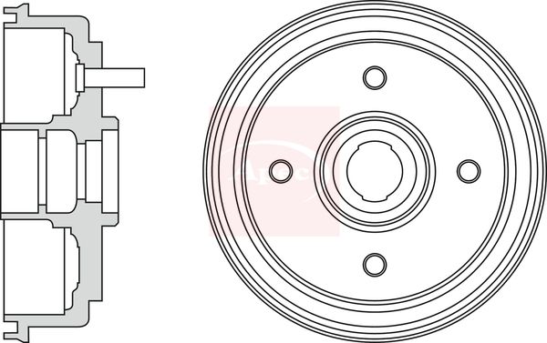 Apec DRM9982 Brake Drum - 1