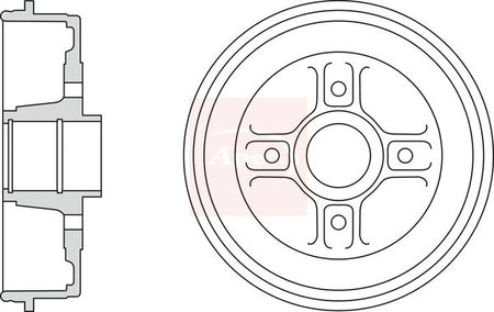 Apec DRM9984 Brake Drum - 1