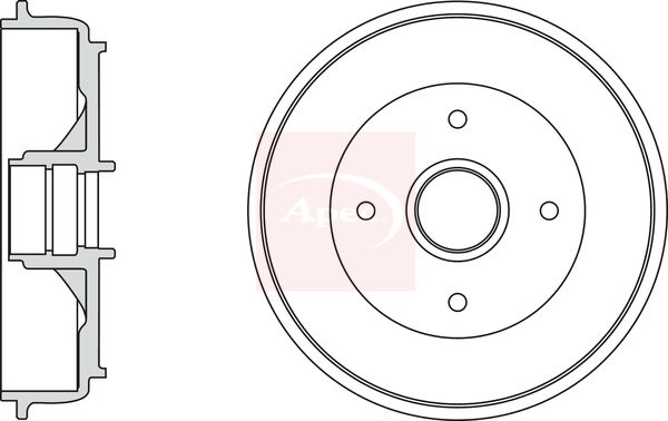 Apec DRM9985 Brake Drum - 1