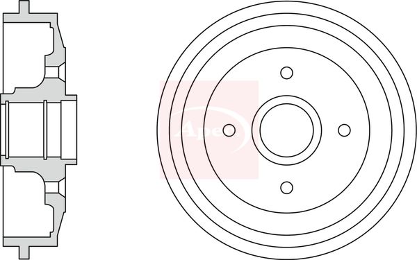 Apec DRM9986 Brake Drum - 1