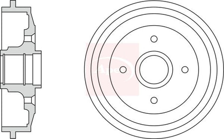 Apec DRM9986 Brake Drum - 1
