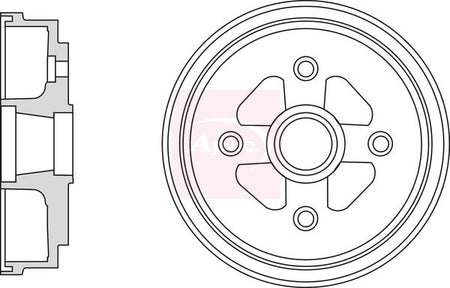 Apec DRM9987 Brake Drum - 1