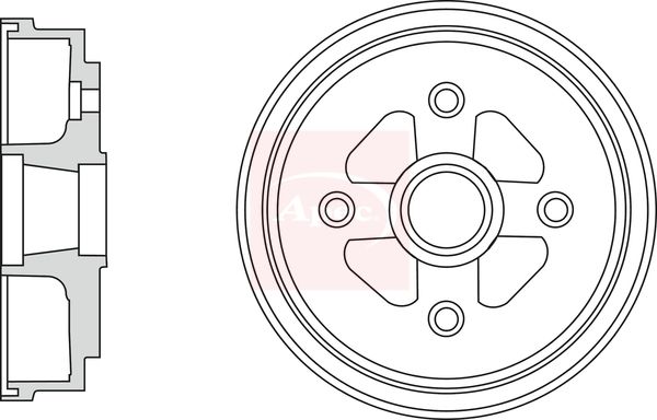 Apec DRM9987 Brake Drum - 1