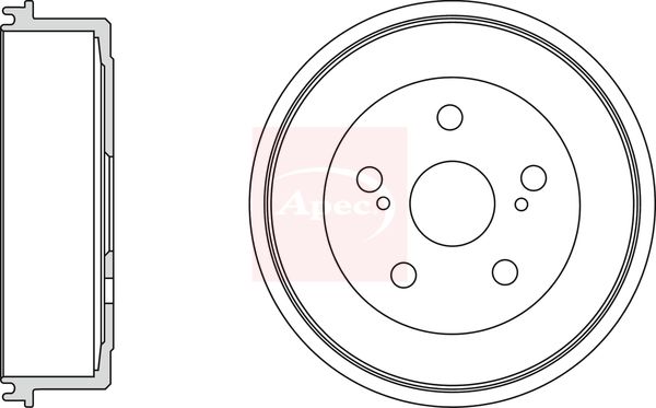Apec DRM9988 Brake Drum - 1