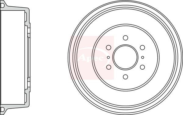 Apec DRM9995 Brake Drum - 1