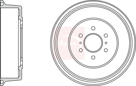 Apec DRM9995 Brake Drum - 1