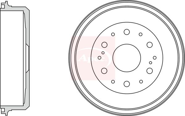 Apec DRM9996 Brake Drum - 1