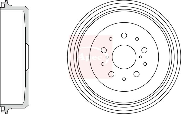 Apec DRM9997 Brake Drum - 1
