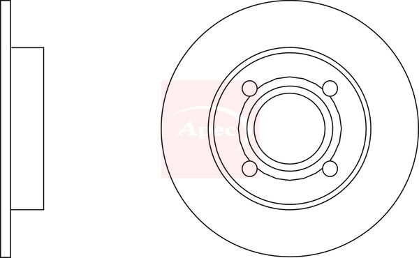 Apec DSK106 Brake Disc - 1