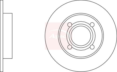 Apec DSK106 Brake Disc - 1