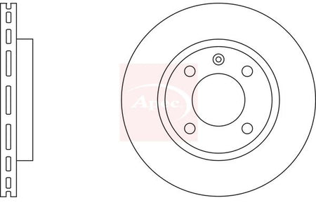 Apec DSK116 Brake Disc - 1