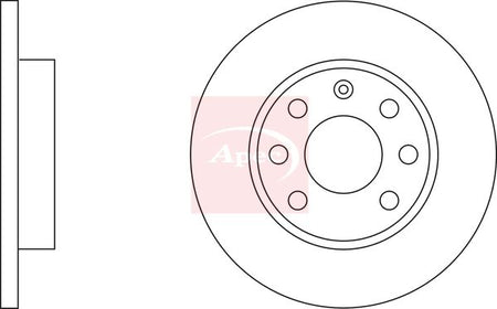 Apec DSK117 Brake Disc - 2