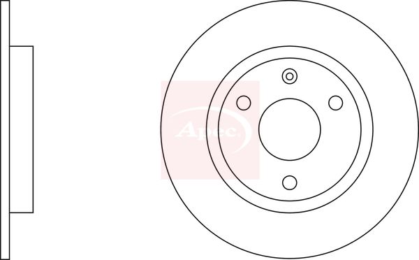 Apec DSK124 Brake Disc - 2