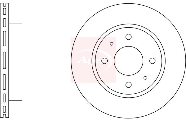 Apec DSK143 Brake Disc - 1