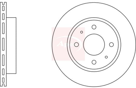 Apec DSK143 Brake Disc - 1