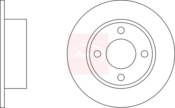 Apec DSK155 Brake Disc - 1