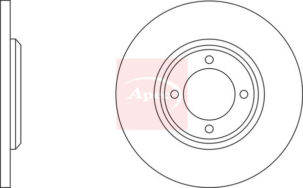 Apec DSK158 Brake Disc - 1